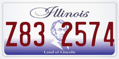 IL license plate Z832574