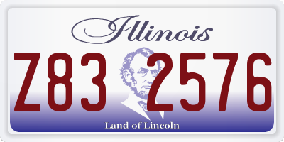 IL license plate Z832576