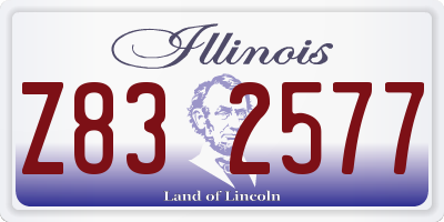 IL license plate Z832577