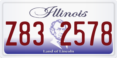 IL license plate Z832578