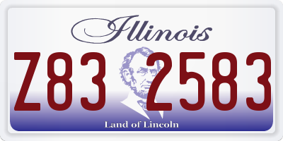 IL license plate Z832583