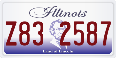 IL license plate Z832587