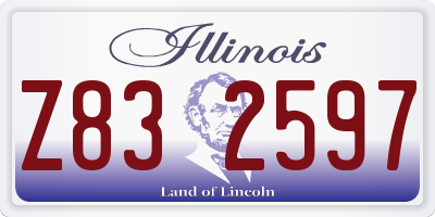 IL license plate Z832597