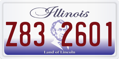 IL license plate Z832601