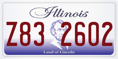 IL license plate Z832602