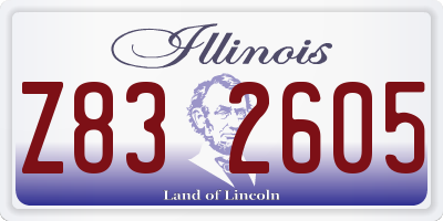 IL license plate Z832605