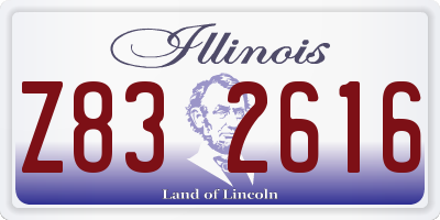 IL license plate Z832616