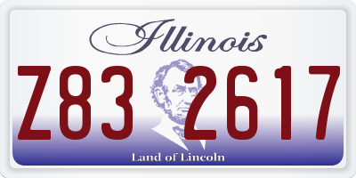 IL license plate Z832617