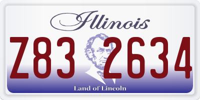 IL license plate Z832634