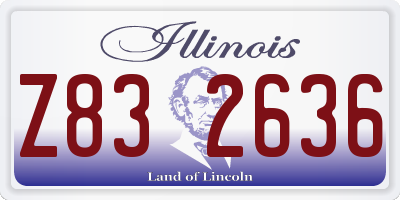 IL license plate Z832636