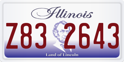 IL license plate Z832643
