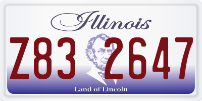 IL license plate Z832647