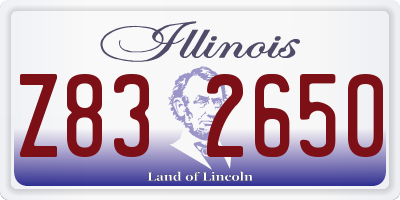 IL license plate Z832650