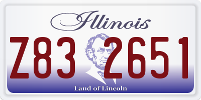 IL license plate Z832651