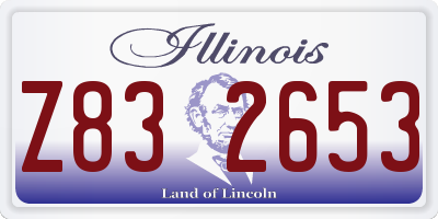 IL license plate Z832653