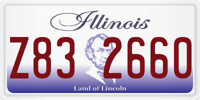 IL license plate Z832660