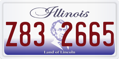 IL license plate Z832665