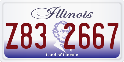IL license plate Z832667