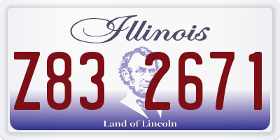 IL license plate Z832671