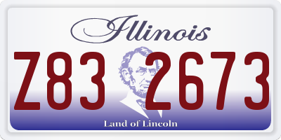 IL license plate Z832673