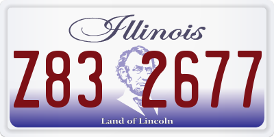 IL license plate Z832677