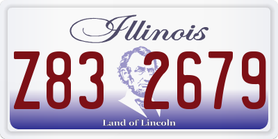 IL license plate Z832679