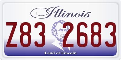 IL license plate Z832683