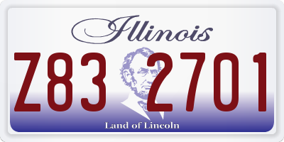 IL license plate Z832701