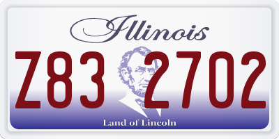 IL license plate Z832702
