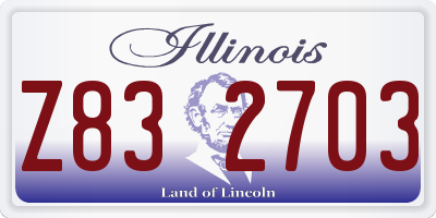 IL license plate Z832703