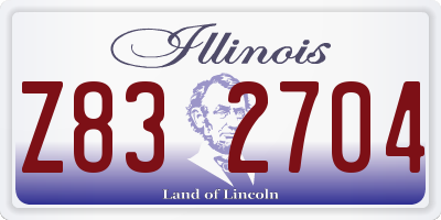IL license plate Z832704