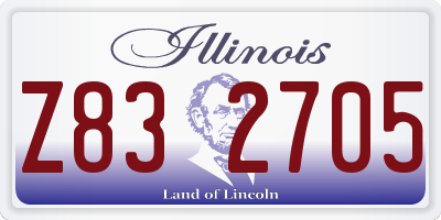 IL license plate Z832705