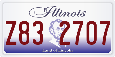 IL license plate Z832707