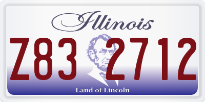 IL license plate Z832712
