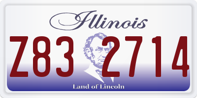 IL license plate Z832714