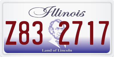 IL license plate Z832717