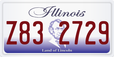 IL license plate Z832729