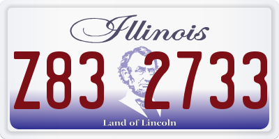 IL license plate Z832733