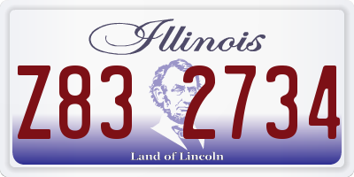 IL license plate Z832734