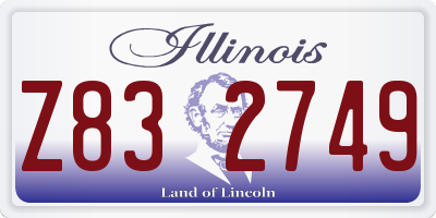 IL license plate Z832749