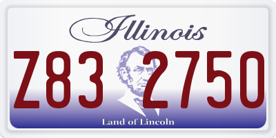 IL license plate Z832750