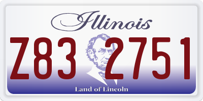 IL license plate Z832751