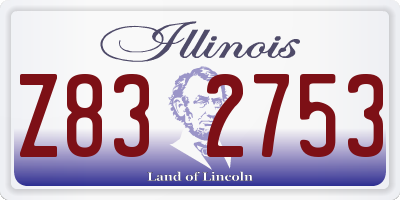 IL license plate Z832753
