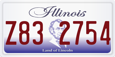 IL license plate Z832754