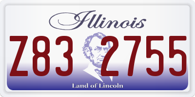 IL license plate Z832755