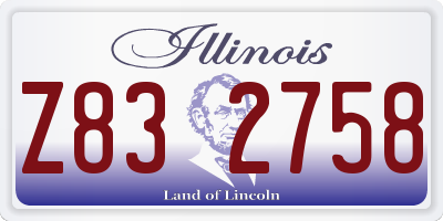 IL license plate Z832758