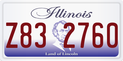 IL license plate Z832760
