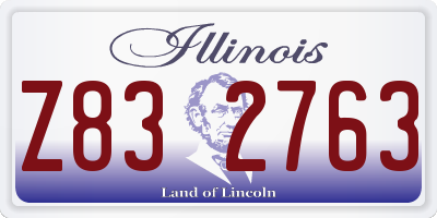 IL license plate Z832763