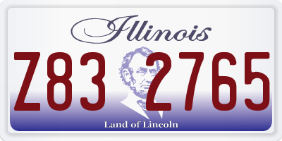IL license plate Z832765