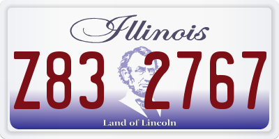 IL license plate Z832767